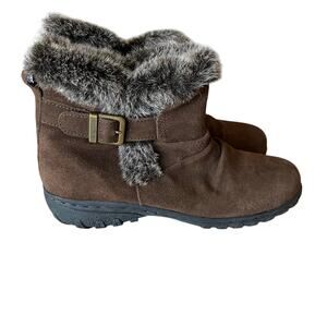 Khombu | Women's size 8, Lindsey Brown Leather Suede Boots w/Fur Lining